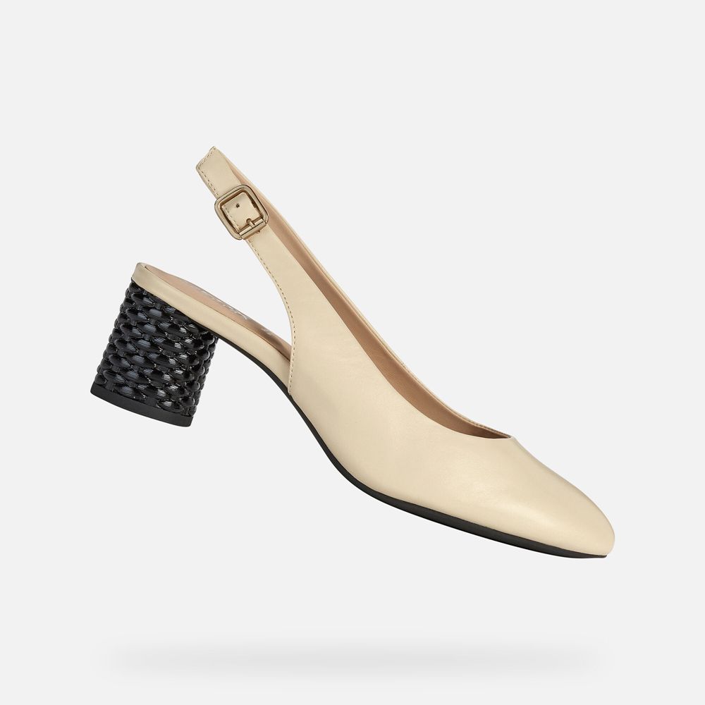 Geox Bayan Stiletto Ayakkabı Bej Rengi - Ortensia - OJC-219530